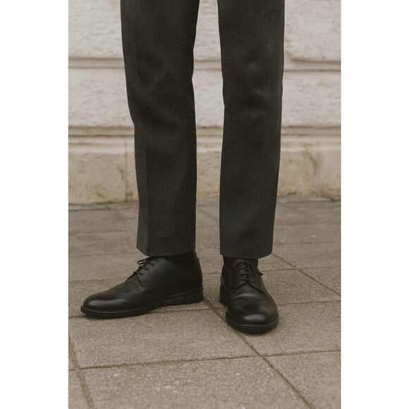 ECCO Black Leather Wingtip Derby Oxford Dress Shoes Men Size 12 EUR‎ 46 Lace Up main image 13